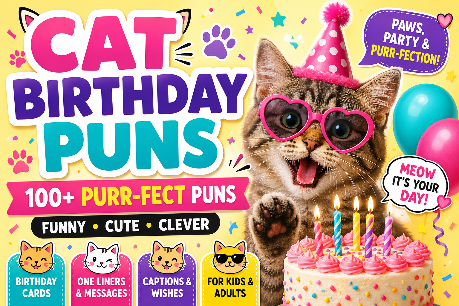 Cat Birthday Puns