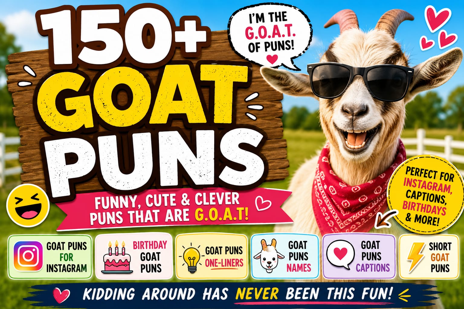 🐐 140+ Goat Puns, Goat Jokes