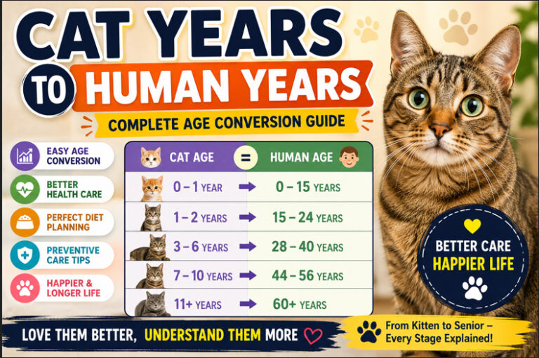 Cat Years to Human Years Chart