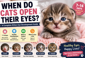 When Do Cats Open Their Eyes? Kitten Eye Development Guide 🐾(7–14 Days)